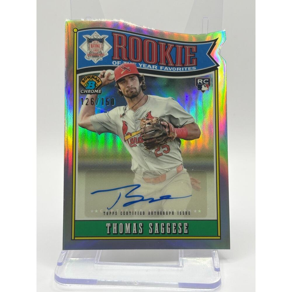 2025 Bowman Chrome Thomas Saggese Rookie of the Year Favorites Auto 126/150 SP